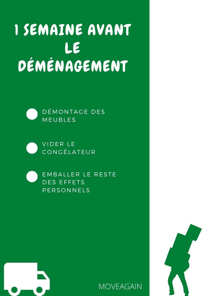 1 semaine avant déménagement checklist