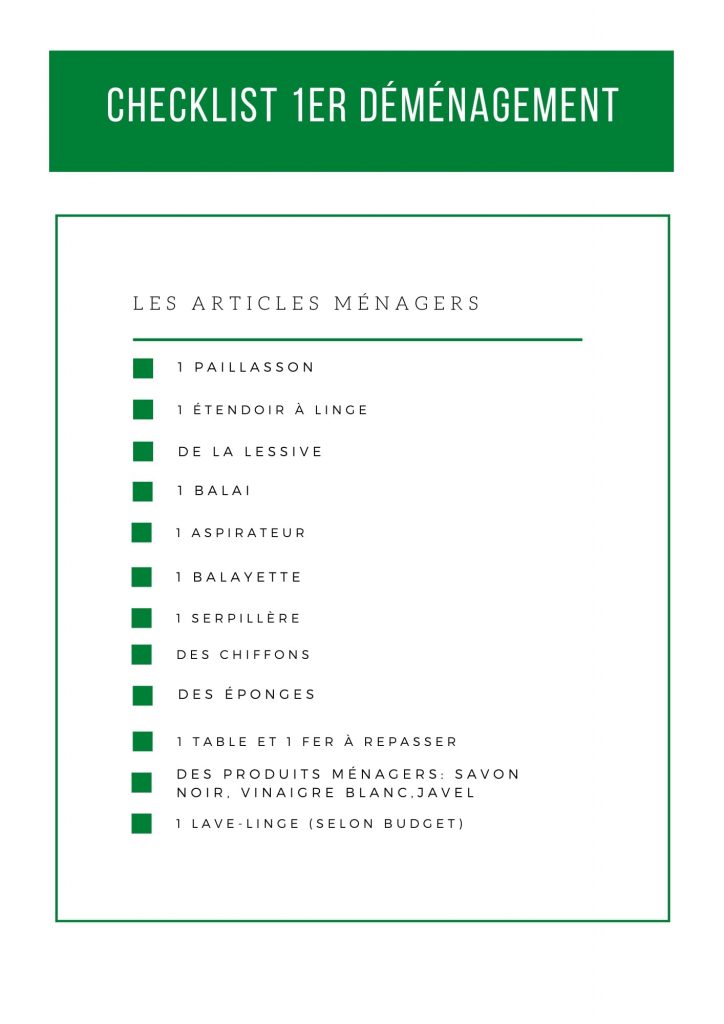 Les articles ménagers