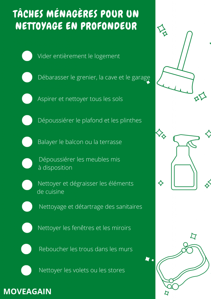checklist nettoyage en profondeur